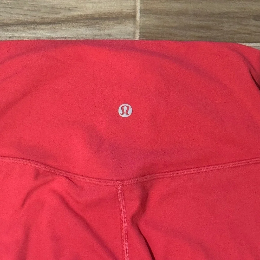 Lululemon Align High-Rise Crop 21 Pink Coral Nulu Yoga Leggings Size 4